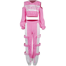 #HH7155 Pink and White Hip Hop 2 Piece Set