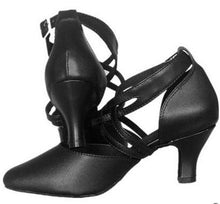 #B2288 Women's Genuine leather Black Latin / Modern Closed Toe Dance Shoes