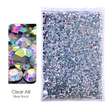 #R991 Bulk Package- RESIN Non Hot Fix Rhinestones -AB Flat Back