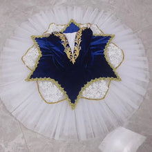 TT6690 DEBUT Pre-Professional Blue Velvet Bodice with Pancake Tutu Skirt- Adult and Childs Sizes