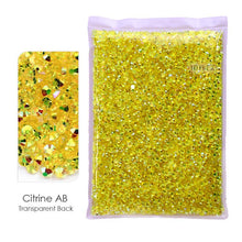 #R991 Bulk Package- RESIN Non Hot Fix Rhinestones -AB Flat Back