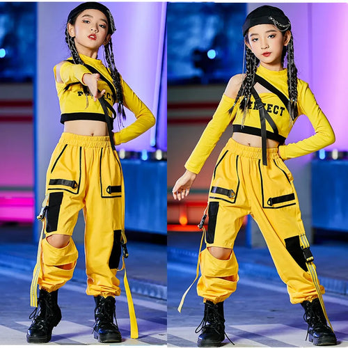 HH887 Girls Hip Hop Dance Costumes-Street Dance Wear - Stage Dance Costumes