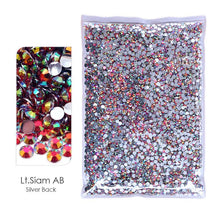 #R991 Bulk Package- RESIN Non Hot Fix Rhinestones -AB Flat Back