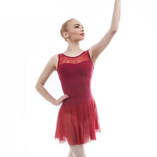 #D0025 Adult Ballet Dance Leotard with Attached Lace Skirt- Lyrical- Ballet