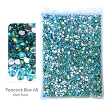 #R991 Bulk Package- RESIN Non Hot Fix Rhinestones -AB Flat Back