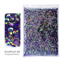 #R991 Bulk Package- RESIN Non Hot Fix Rhinestones -AB Flat Back