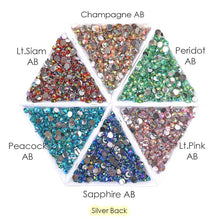 #R991 Bulk Package- RESIN Non Hot Fix Rhinestones -AB Flat Back