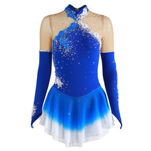 #SK0331-C GIRLS Figure Skating Dress - Long Sleeve Competition- Ice Skating Dress - Performance Dancewear With Rhinestone