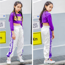 HH3312 Girls Hip Hop Sets -Streetwear Street Dance Pant- Stage Costumes