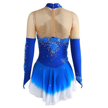 #SK0331-C GIRLS Figure Skating Dress - Long Sleeve Competition- Ice Skating Dress - Performance Dancewear With Rhinestone