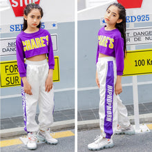 HH3312 Girls Hip Hop Sets -Streetwear Street Dance Pant- Stage Costumes