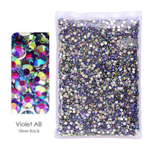 #R991 Bulk Package- RESIN Non Hot Fix Rhinestones -AB Flat Back