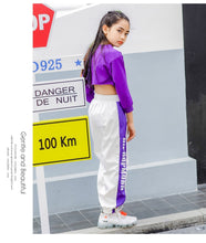 HH3312 Girls Hip Hop Sets -Streetwear Street Dance Pant- Stage Costumes