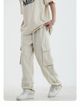 HH006 Hip Hop Cargo Pants -Hip Hop White Cargo Trousers - Streetwear Loose Casual Pants