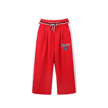 HH462 Kids Hip Hop- Streetwear Outfits -Red/Wht Crop Top- Red Baggy Pants- SOLD SEPERATELY!