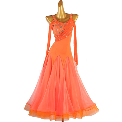 #B012 Beautiful Waltz - Ballroom - Modern Competition Dance Dress