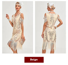#D2024 Women's Vintage 1920s Style -Sequin Roaring 20s -Gatsby- Party- Flapper Dress