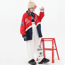 HH146 Kids Hip Hop Outfit -Oversize Shirt -White Cargo Pants For Girls -Boys - Rap Dance Costumes