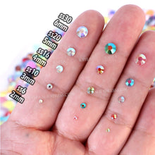 #R991 Bulk Package- RESIN Non Hot Fix Rhinestones -AB Flat Back