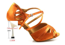 #L8842 Tan Latin Dance Shoes