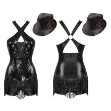 #L110 Women Fringe Latin-Jazz Costumes with Hat - Prom- Party -Dance Performance