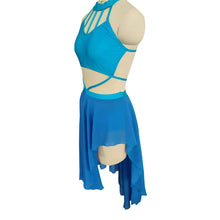 #D025-C Girls Nylon/Lycra Mesh Modern Lyrical Dress-Dance School-  Troupe or Solo Performance