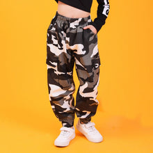 #HH450 Hip Hop Jazz Costumes -Crop Shirt -Camouflage Casual Pants