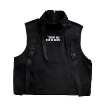 #H0043 Black  Hip Hop T Shirt -Vest Tactical Cargo Pants