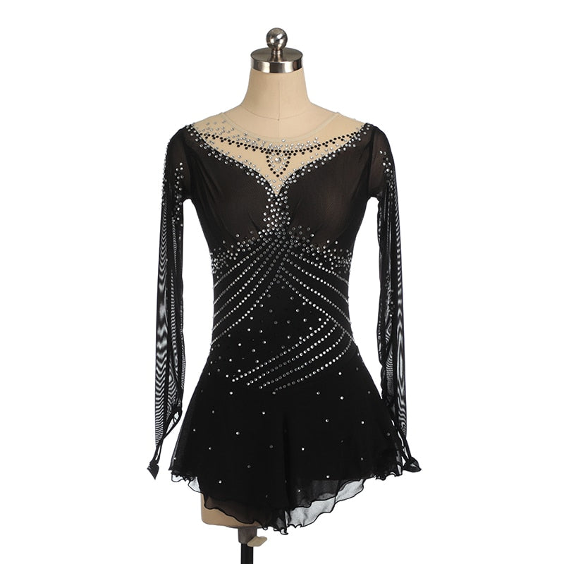 #SK745 Figure Skating Dress- Customized size- Competition Ice Skating ...