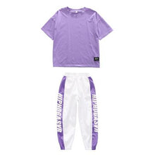 #HH99972 Short Sleeve Shirts Hip Hop -Jazz Dance Costume for Girls Boys Jogger Pants Streetwear