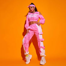 #HH7155 Pink and White Hip Hop 2 Piece Set