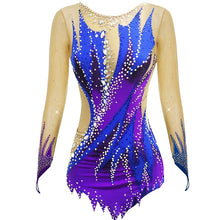 SK557 Adult-Childs Artistic- Rhythmic Gymnastics Leotards - Jeweled- Long Sleeve Figure Skating Dress