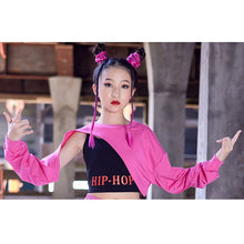 HH9495  Crop Tops- Pants-Sets- Pink -K-pop Hip-Hop Performance Outfits