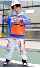 #H469 Boys Hip Hop Contrast Hoodies - Cargo Pants -Patchwork Sweatshirt -Dance- Streetwear