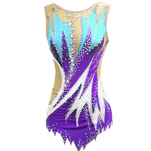 SK558 Adult -Childs Artistic Gymnastics Leotards - Jeweled- Sleeveless Figure Skating Dress