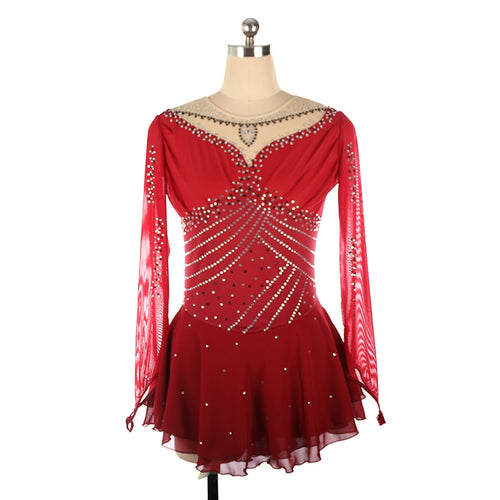 #SK745 Figure Skating Dress- Customized size- Competition Ice Skating Dress