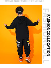 #H471 Unisex Hip Hop Patchwork Hoodies Cargo Pants-Streetwear