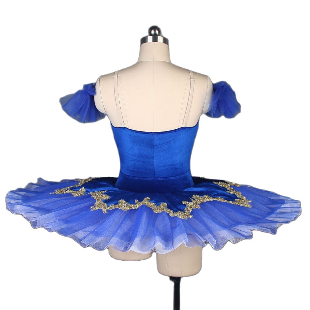 TT2025 Royal Blue Gold Trim PreProfessional Classical Tutu