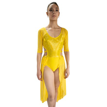 #L83A Nylon lycra Hologram Sparkly Performance Lyrical Dance Dress