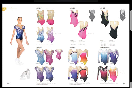 P.W. SLEEVELESS GYMNASTICS LEOTARDS