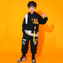 #H471 Unisex Hip Hop Patchwork Hoodies Cargo Pants-Streetwear