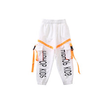 #HH459 Boys and Girls Hip Hop Contrast T-shirt Cargo Pants - Street Dance Shorts Loose Fit