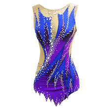 SK558 Adult -Childs Artistic Gymnastics Leotards - Jeweled- Sleeveless Figure Skating Dress