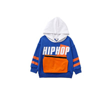 #H469 Boys Hip Hop Contrast Hoodies - Cargo Pants -Patchwork Sweatshirt -Dance- Streetwear