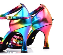 #BR011 Latin-Salsa Rainbow Color Ballroom Dance Shoes