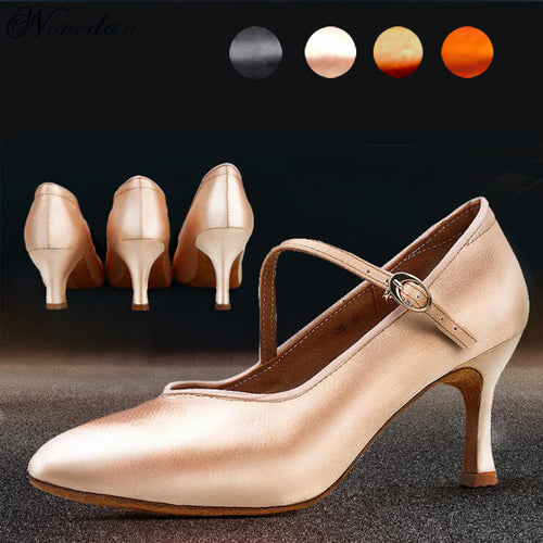 #B2529 Women's Elegant Ballroom -Party- Modern- Latin-Social- Waltz- Tango Closed Toe Shoes