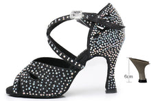 #B0033 Latin Ballroom Salsa Glitter Dance Shoes