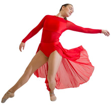 #9986 Womens Beautiful Long Mesh Sleeved Lyrical Performance Costume