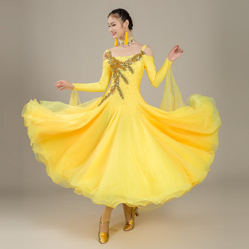 B101 Floating Sleeves Childs Modern Dance Costumes-Ballroom Dress