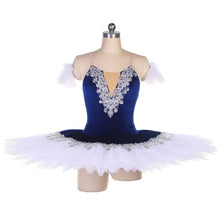 #TT459 Stunning Navy Blue Velvet Bodice - Silver Sequin Decoration -Pre-professional Tutu